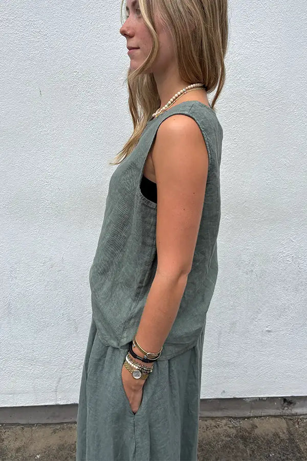 Linen & More Khaki Top