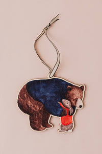 Mister Peebles Bear Hugs Wooden Decoration - The Mercantile London