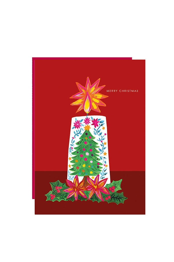 Hutch Cassidy Candle Tree Christmas Card - The Mercantile London