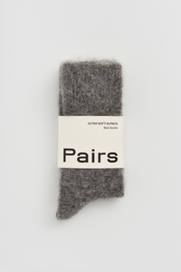 Pairs Smoke Grey Ultra Soft Alpaca Socks - The Mercantile London