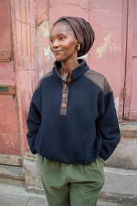 Sacrécoeur Jaya Navy Jacket - The Mercantile London