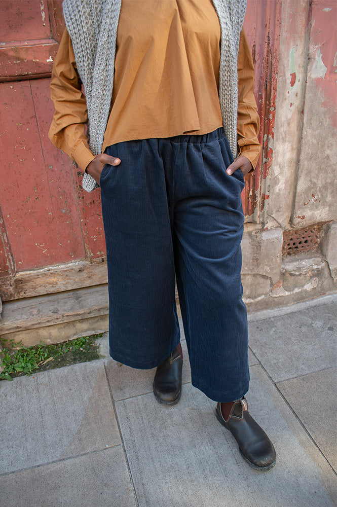 Beaumont Organic Evora Navy Night Sky Corduroy Trousers - The Mercantile London