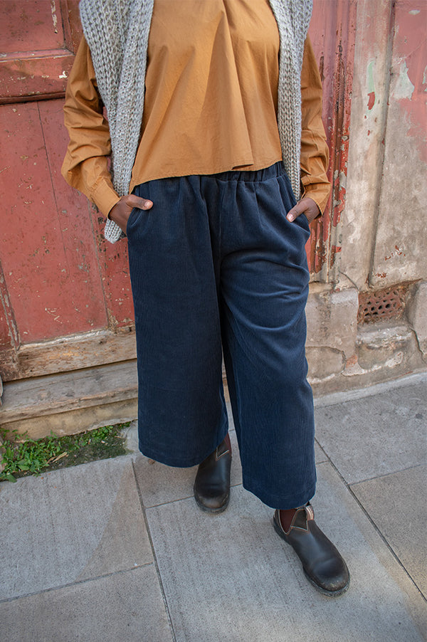 Beaumont Organic Evora Navy Night Sky Corduroy Trousers - The Mercantile London