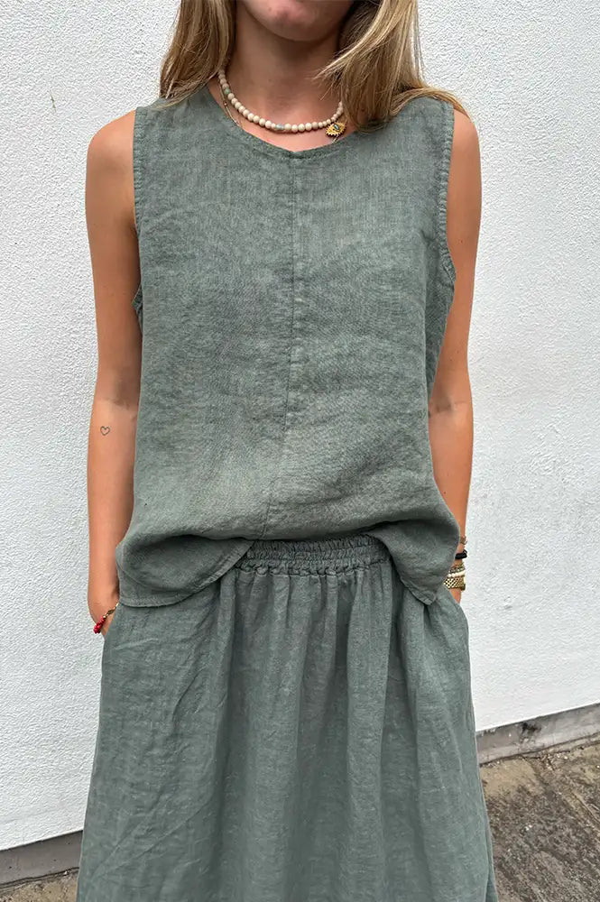 Linen & More Khaki Top