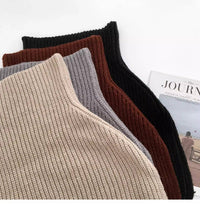 Mercantile Black Pullover Knitted Collar