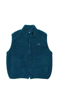 Kappy Green Stripe Fleece Vest