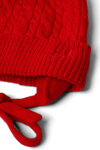 Damson Madder Turn Up Tie Red Beanie