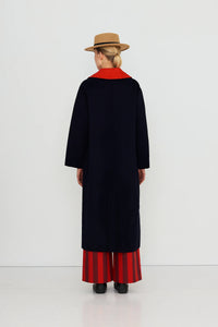 The Tiny Big Sister Navy Long Coat