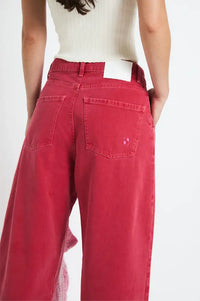 Sophie + Lucie Boyfriend Red Twill Jeans - The Mercantile London