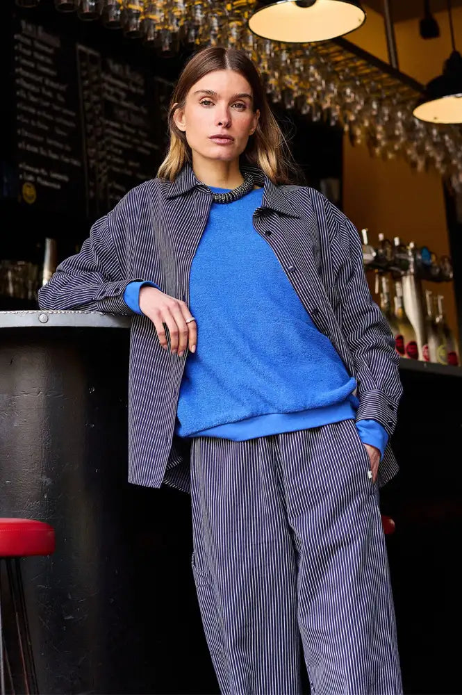A.P Blue Striped Worker Shirt