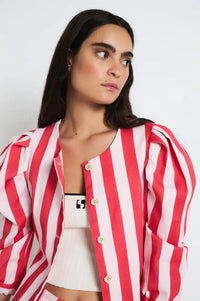 Sophie + Lucie Red Lantern Stripe Jacket - The Mercantile London