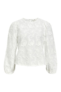 Object Mya Cloud Dancer Floral Blouse