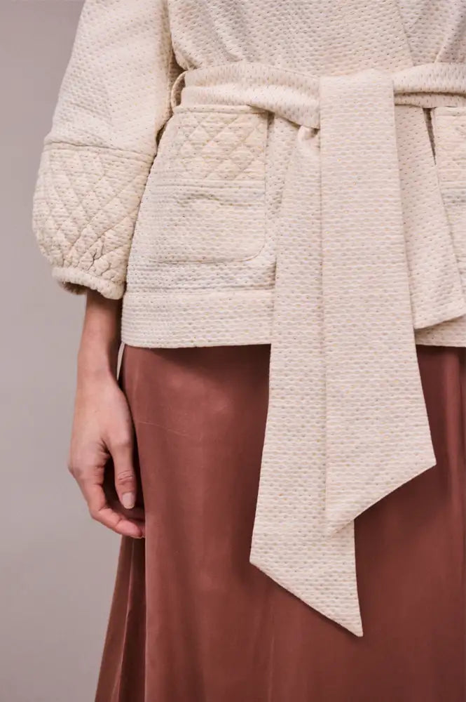 Faune Deia Oyster & Gold Jacket - The Mercantile London