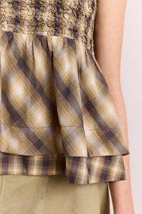 Damson Madder Azalea Cardamon Checked Cami Top