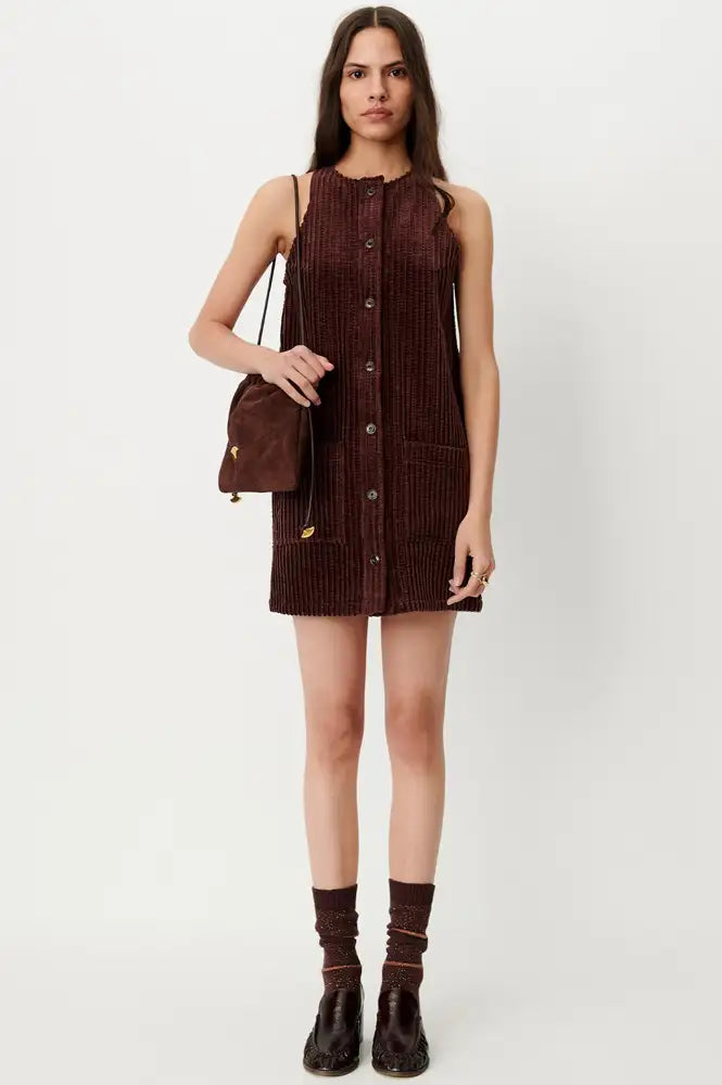 Sessùn Ondinette Ambrune Velvet Short Dress - The Mercantile London