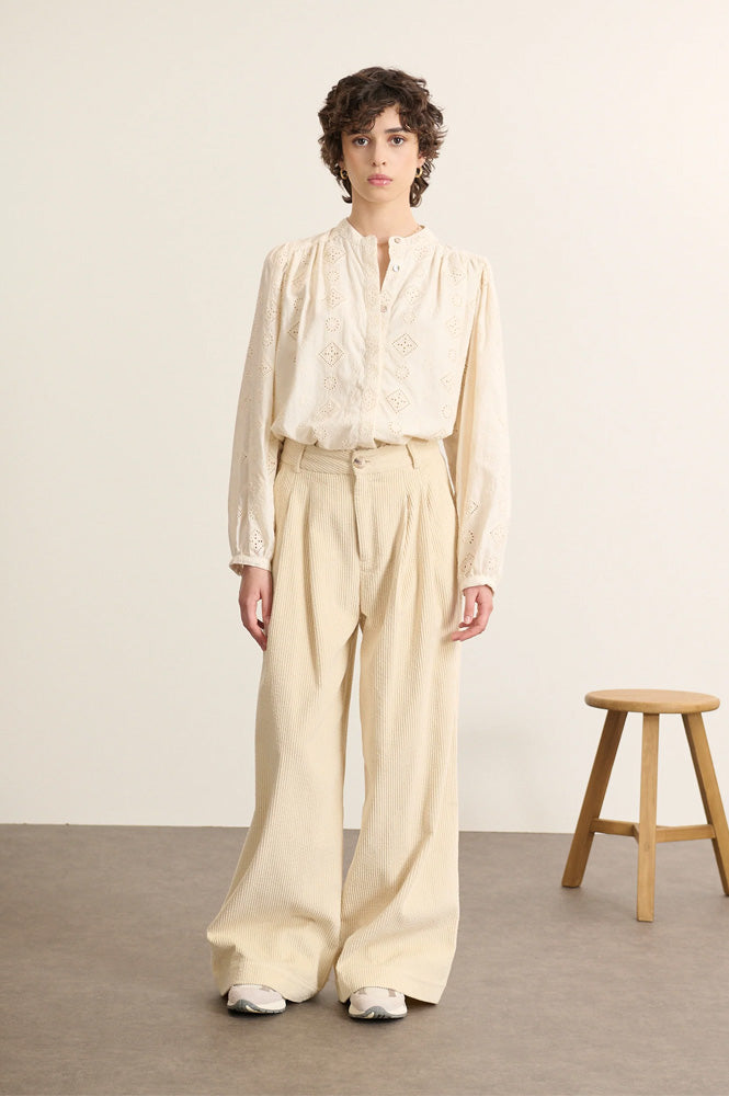 Garance Ketty Ecru Broderie Anglaise Blouse