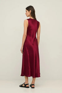 Yerse Raspberry Tie Front Dress - The Mercantile London