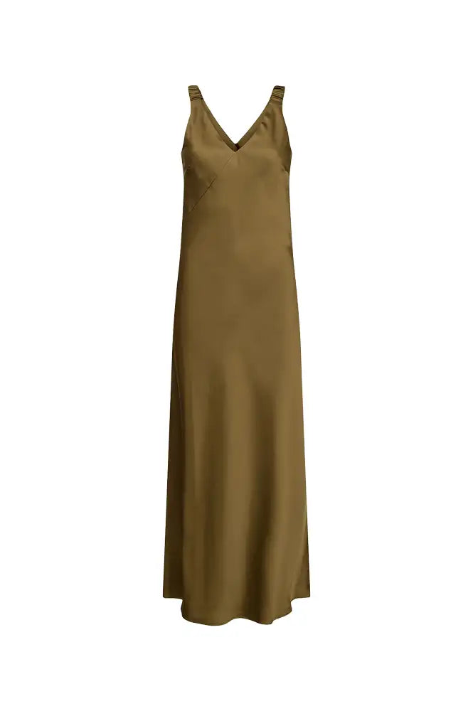 Numph Evelyn Fir Green Midi Dress