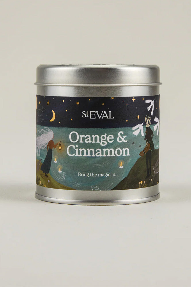 St. Eval Orange & Cinnamon Scented Tin Candle - The Mercantile London