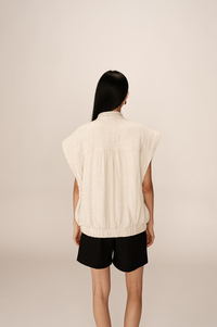 Grace & Mila Placide Beige Vest - The Mercantile London
