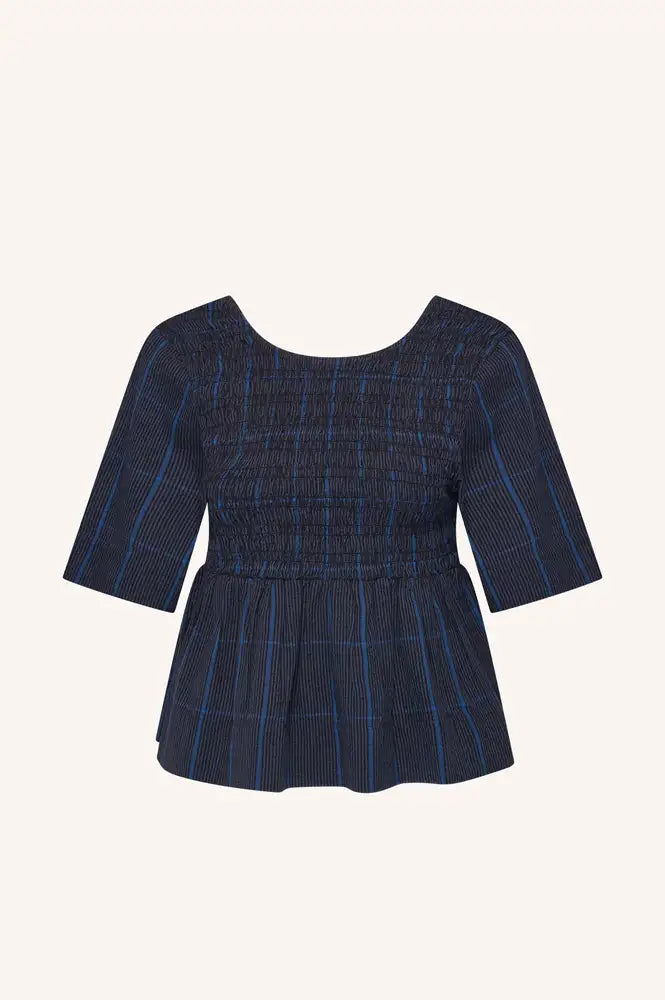 By-Bar Runa Blue Checks Top