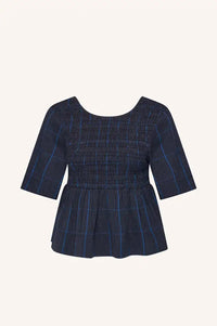 By-Bar Runa Blue Checks Top