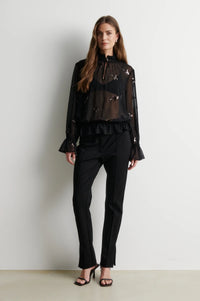 Second Female Luma Black Sequin Blouse