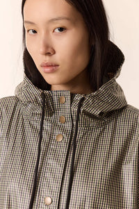 Leon & Harper Vannah Green Check Poncho - The Mercantile London