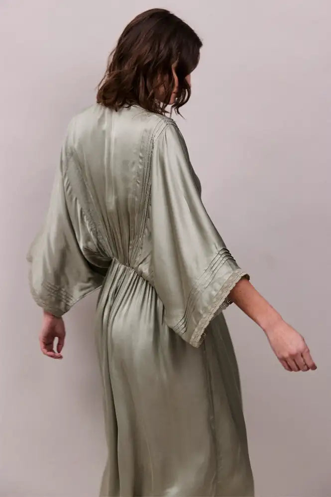 Faune Honeysuckle Sage Dress - The Mercantile London