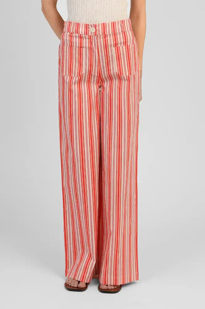 An'ge Rosina Red Striped Trousers - The Mercantile London