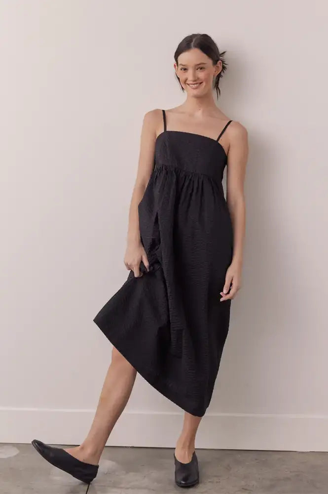 Amente Black Cami Midi Dress