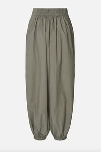 Rabens Saloner Iridi Asphalt Gathered Poplin Trousers - The Mercantile London