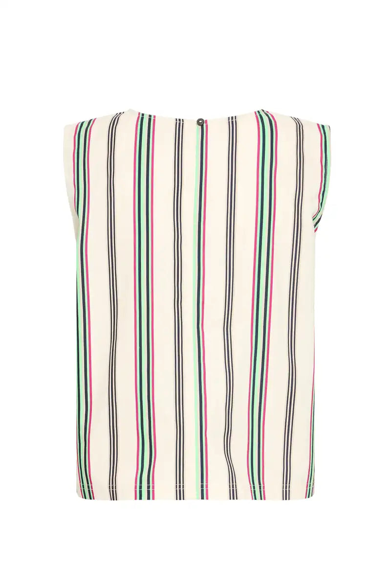 ICHI Leanna Multi Stripe Top - The Mercantile London