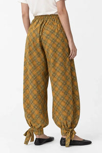 Carmen Says Crush Mustard Check Bloomers - The Mercantile London