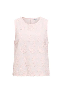 Object Mya Pale Lilac Embroidered Top - The Mercantile London