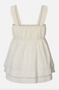 Rabens Saloner Galia Bone Layered Top - The Mercantile London