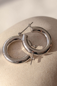 Luv AJ Baby Amalfi Silver Tube Hoops - The Mercantile London