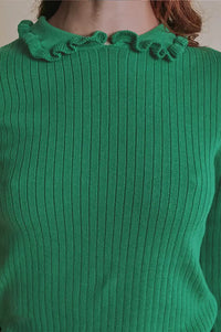 Emile Et Ida Eliane Olive Green Knitted Jumper