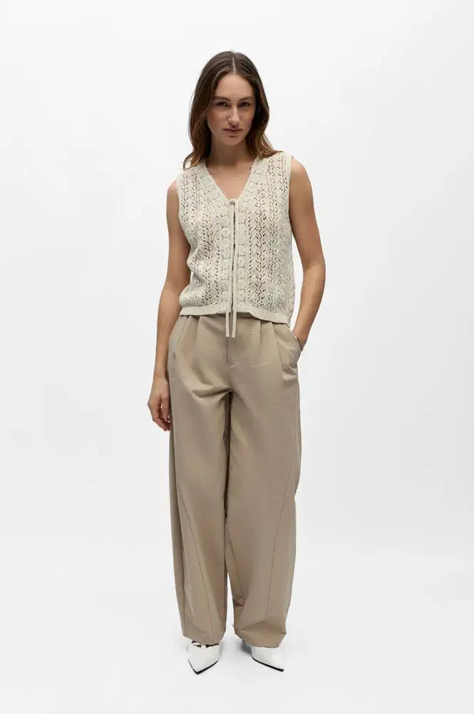 Object Jolin Birch Knitted Vest Top - The Mercantile London