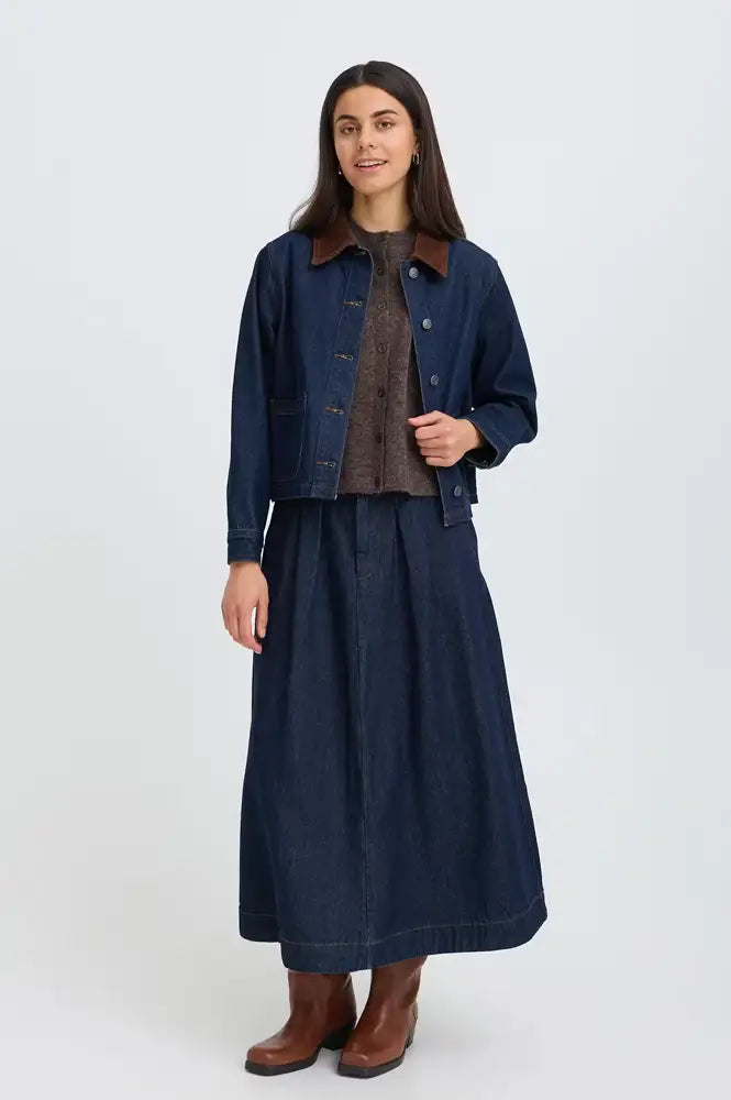 Fransa Leslie Dark Denim Jacket