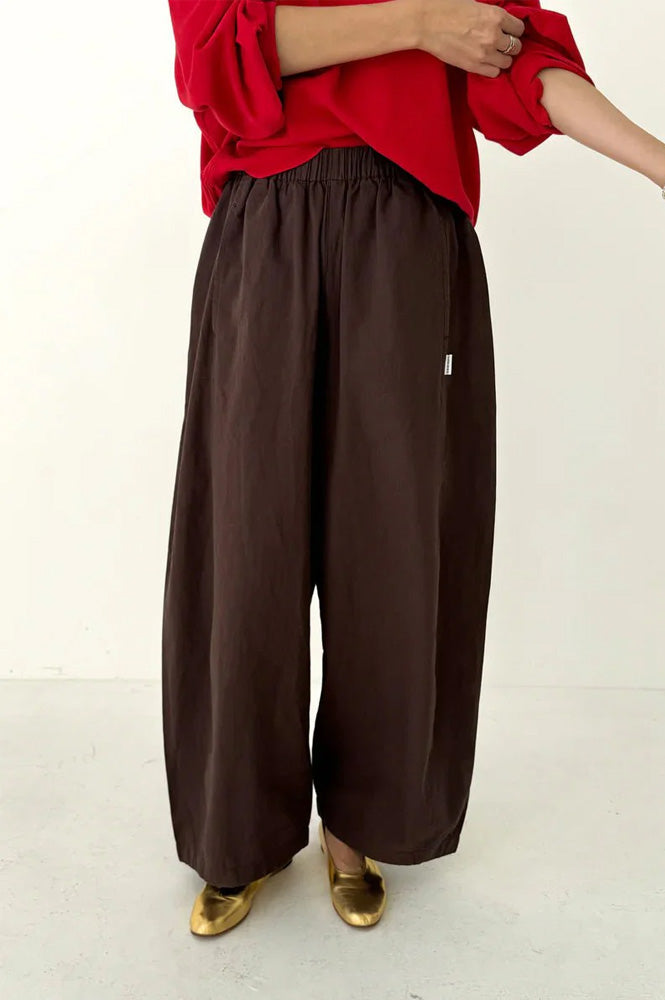 Le Bon Shoppe Dark Brown Parachute Pants