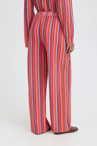 ICHI Libella Multi Stripe Pants - The Mercantile London