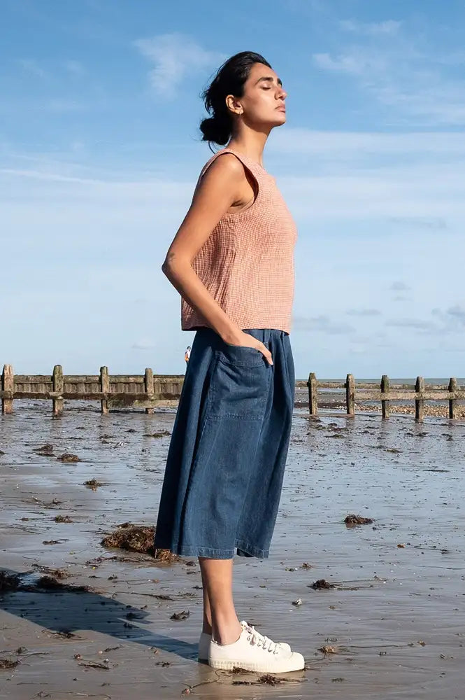 Bibico Pippa Rust Check Top - The Mercantile London