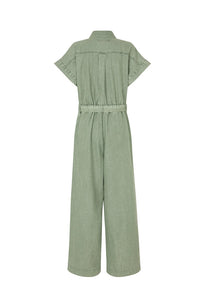 Lolly's Laundry Mathilde Dusty Green Denim Jumpsuit