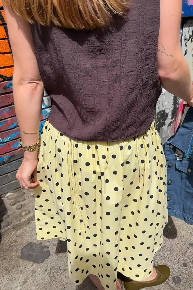 Damson Madder Lilo Butter Spot Mini Dress & Skirt