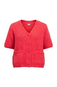 Object Saggia Poinsettia V-Neck Cardigan - The Mercantile London