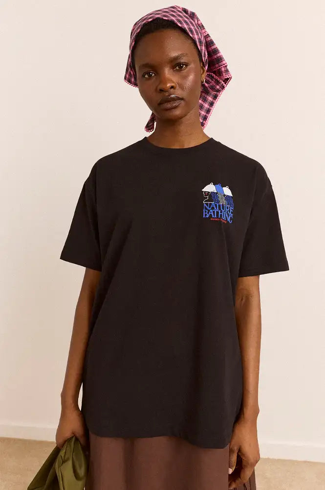 Damson Madder Nature Bathing Black T-Shirt
