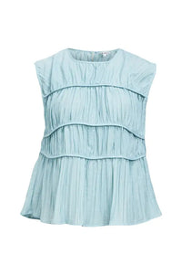 Object Mabel Winter Sky O-Neck Top - The Mercantile London