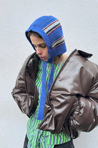 Damson Madder Shrunken Stripe Bonnet