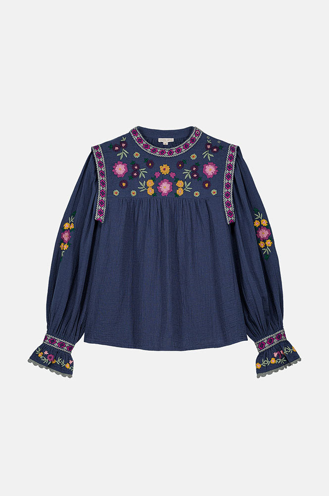 Louise Misha Izza Midnight Floral Blouse - The Mercantile London